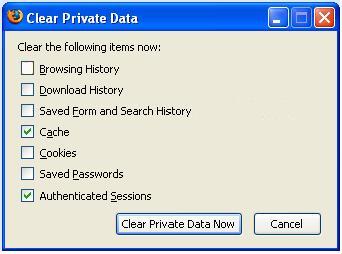 FireFox 2 - Clear Browser Cache